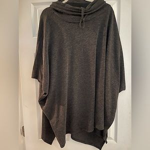 Gray Hooded Poncho